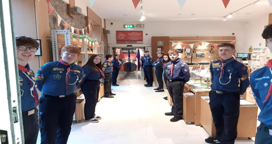 Here we went to the museum opening to celebrate our 90 years of scouting in Carlow